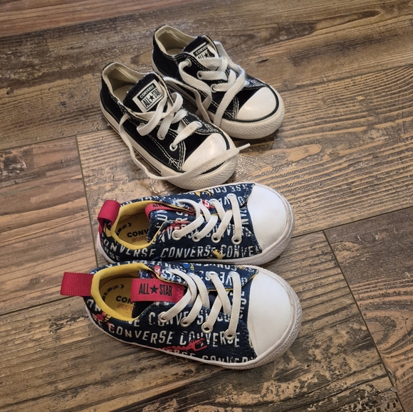 Converse Other - Converse Kids' 7 and 8 Black and Blue Sneakers